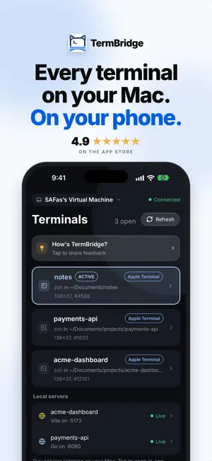 TermBridge Remote Terminal Pro screenshot 1