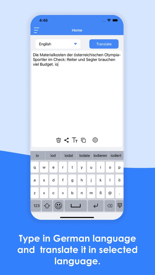 #2. German Keyboard & Translator (iOS) Podle: Trupti Parsaniya