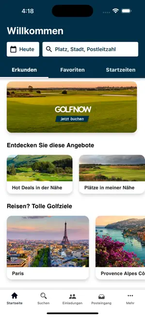 GolfNow iPhone screenshot 1