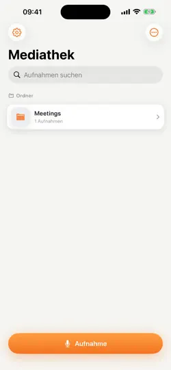 Screenshot von Audio-Transkriptionseditor auf dem iPhone 1