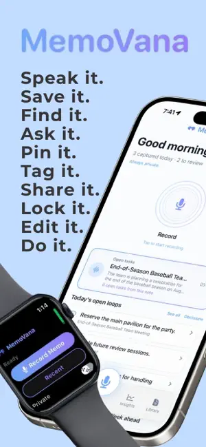 MemoVana: Voice Notes screenshot 1