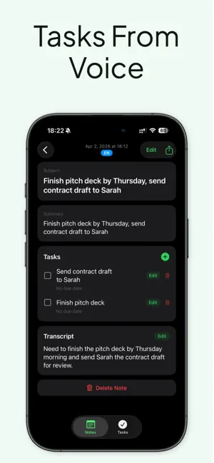 Vocia – Voice Notes & Tasks screenshot 3
