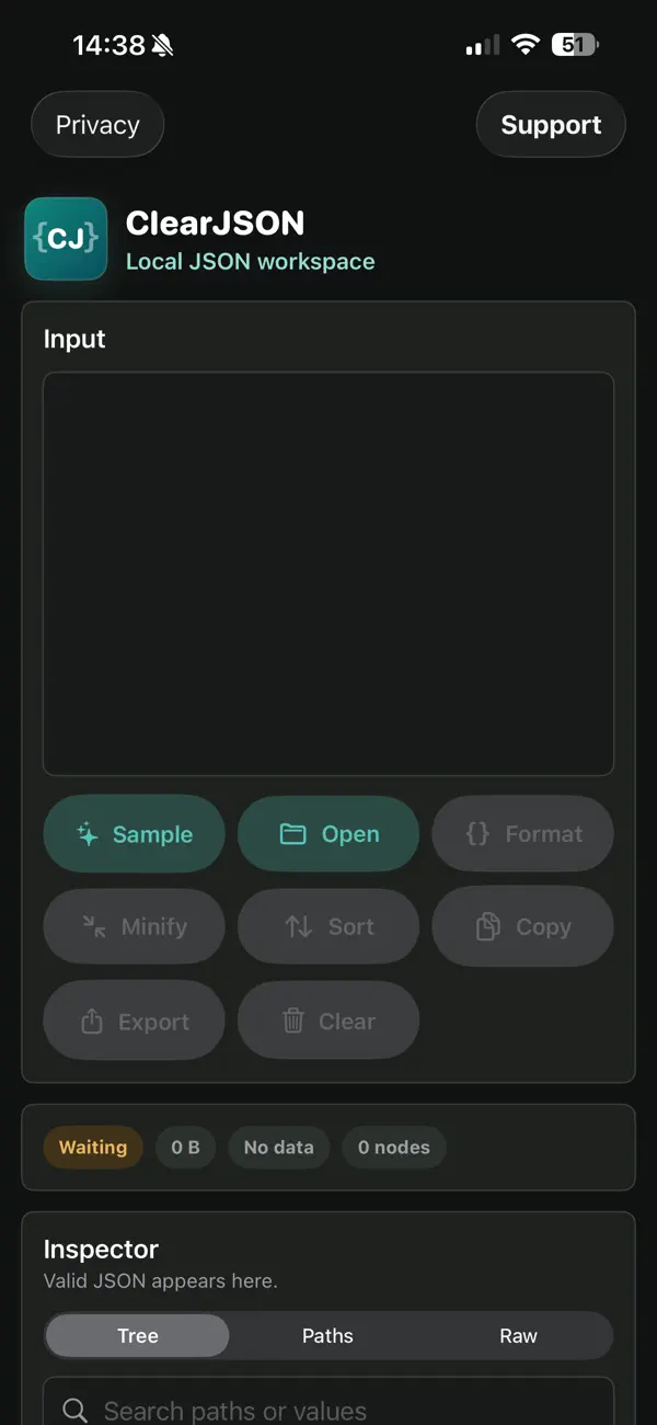 #2. ClearJSON (iOS) Von: Grove OU