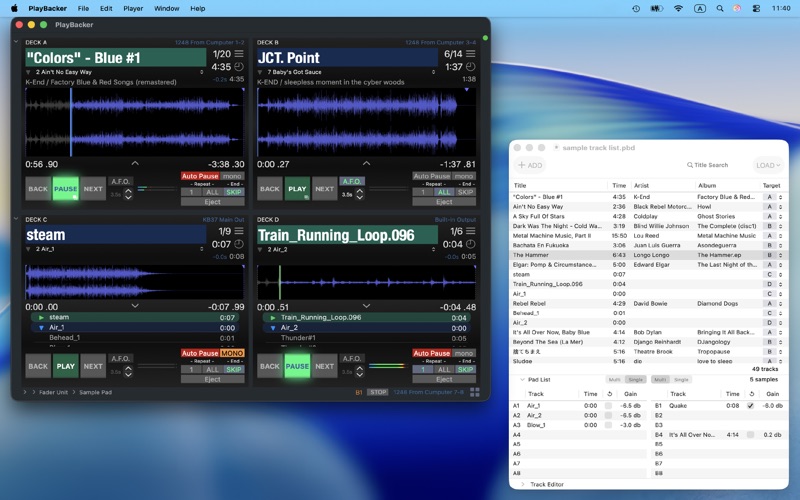 Screenshot #1 pour PlayBacker
