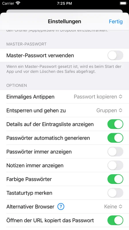 pwSafe 2 - Password Safe screenshot 6 of 7