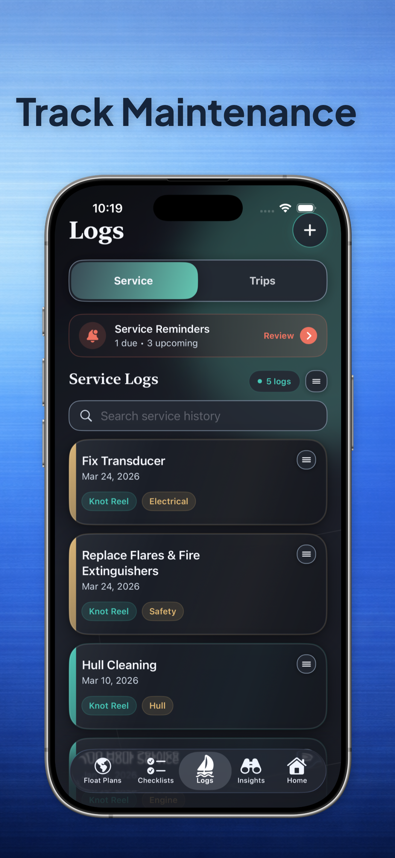 Afloatly: Boat Maintenance Log screenshot 3
