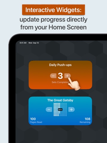 My Progress Tracker & Widgets iPad screenshot