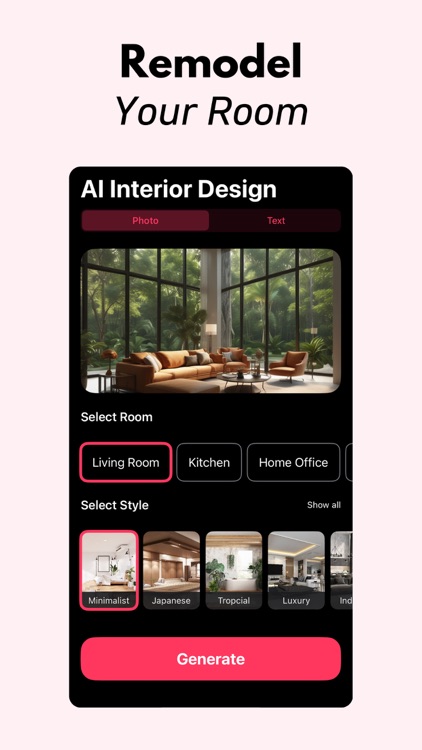 AI Interior Design: Remodel