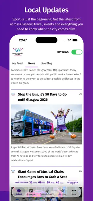 Glasgow 2026 Games iPhone screenshot 3