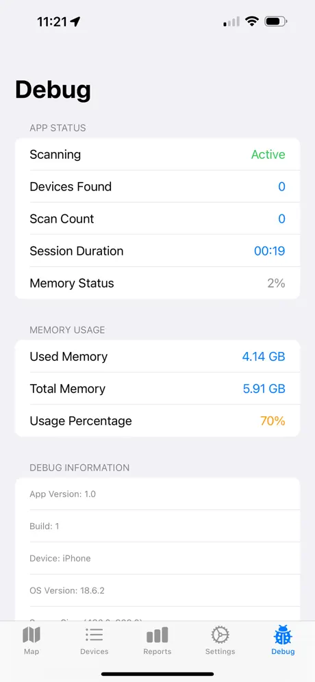 《RF Aware》App screenshot 2