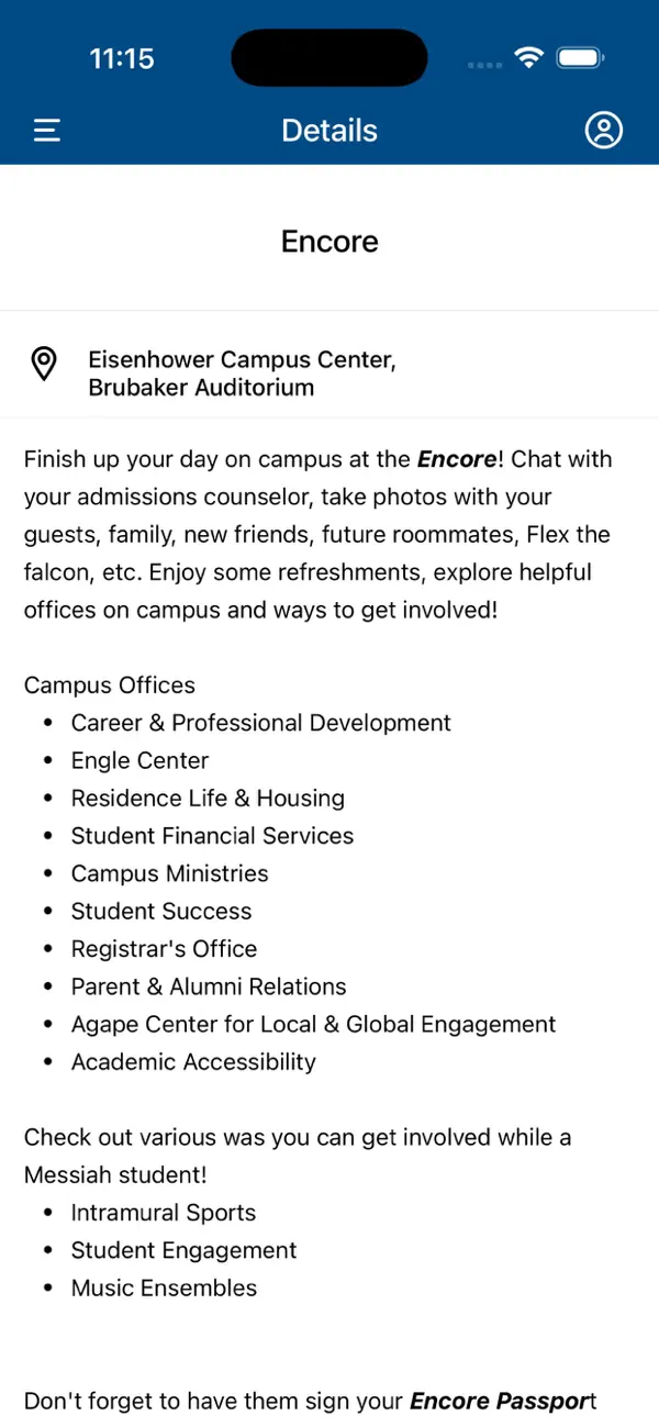 Screenshot #3 pour Messiah University Guides