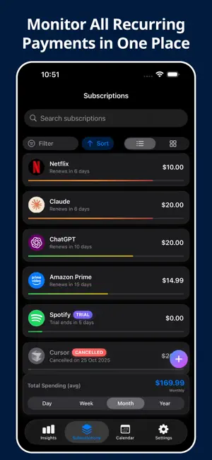 Subscription Manager: SubTrack screenshot 3