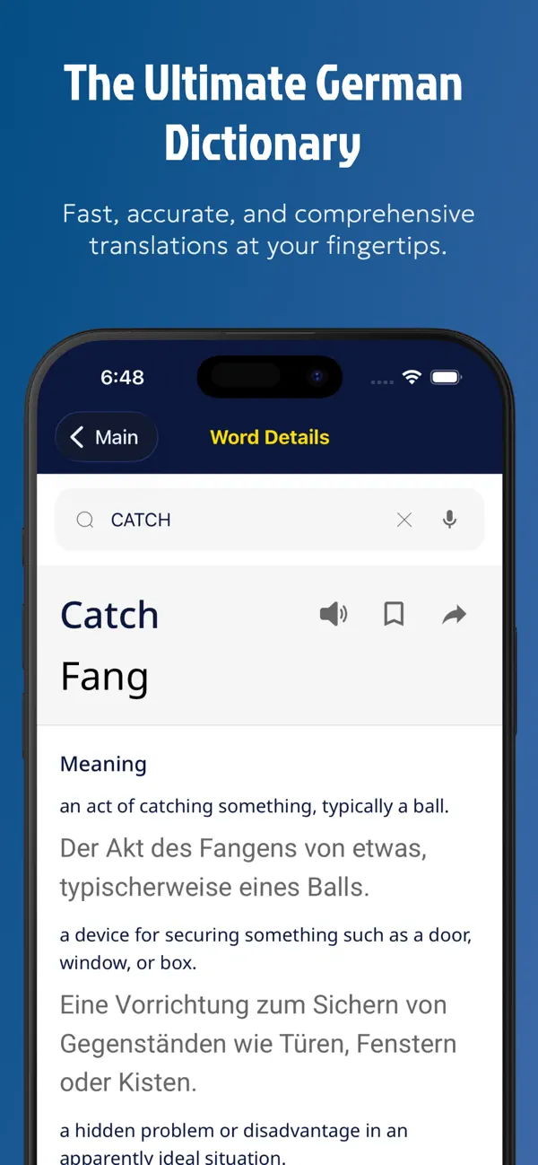 #1. German Dictionary: Translate + (iOS) โดย: Paras Borad