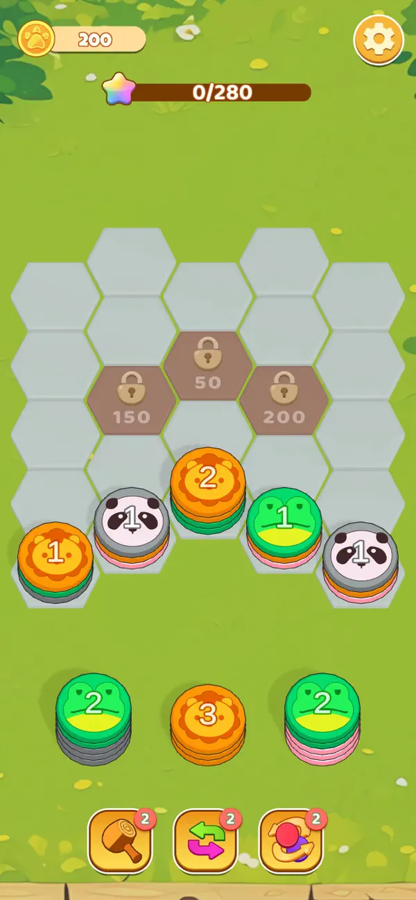 Screenshot #3 pour Animal Sort:Hexa Stack