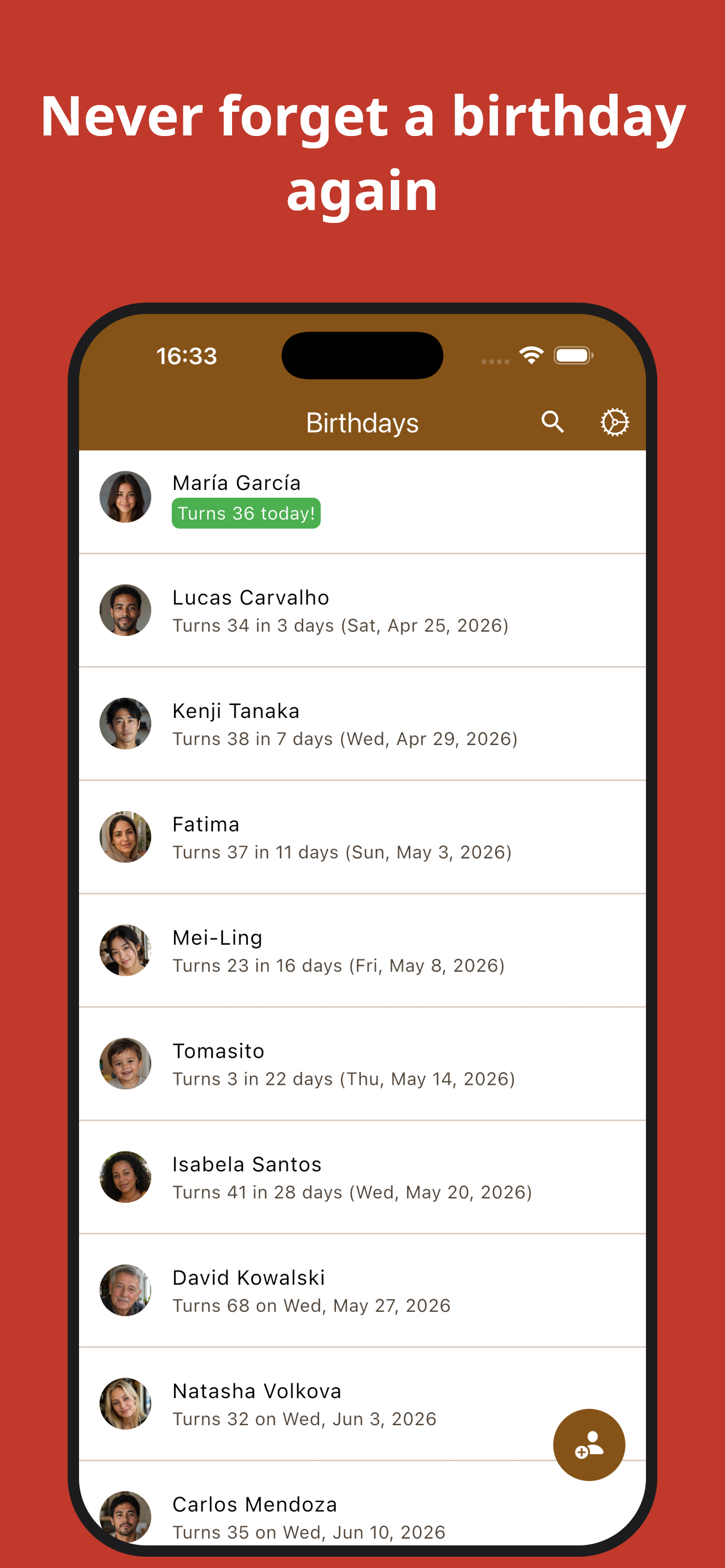 Birthday Reminder & Notifier
