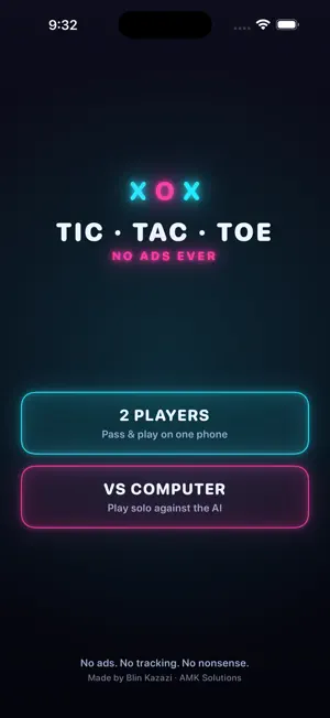 Tic Tac Toe: No Ads Ever screenshot 1