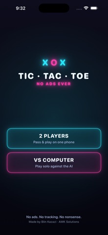 Tic Tac Toe: No Ads Ever Screenshot 1 of 4