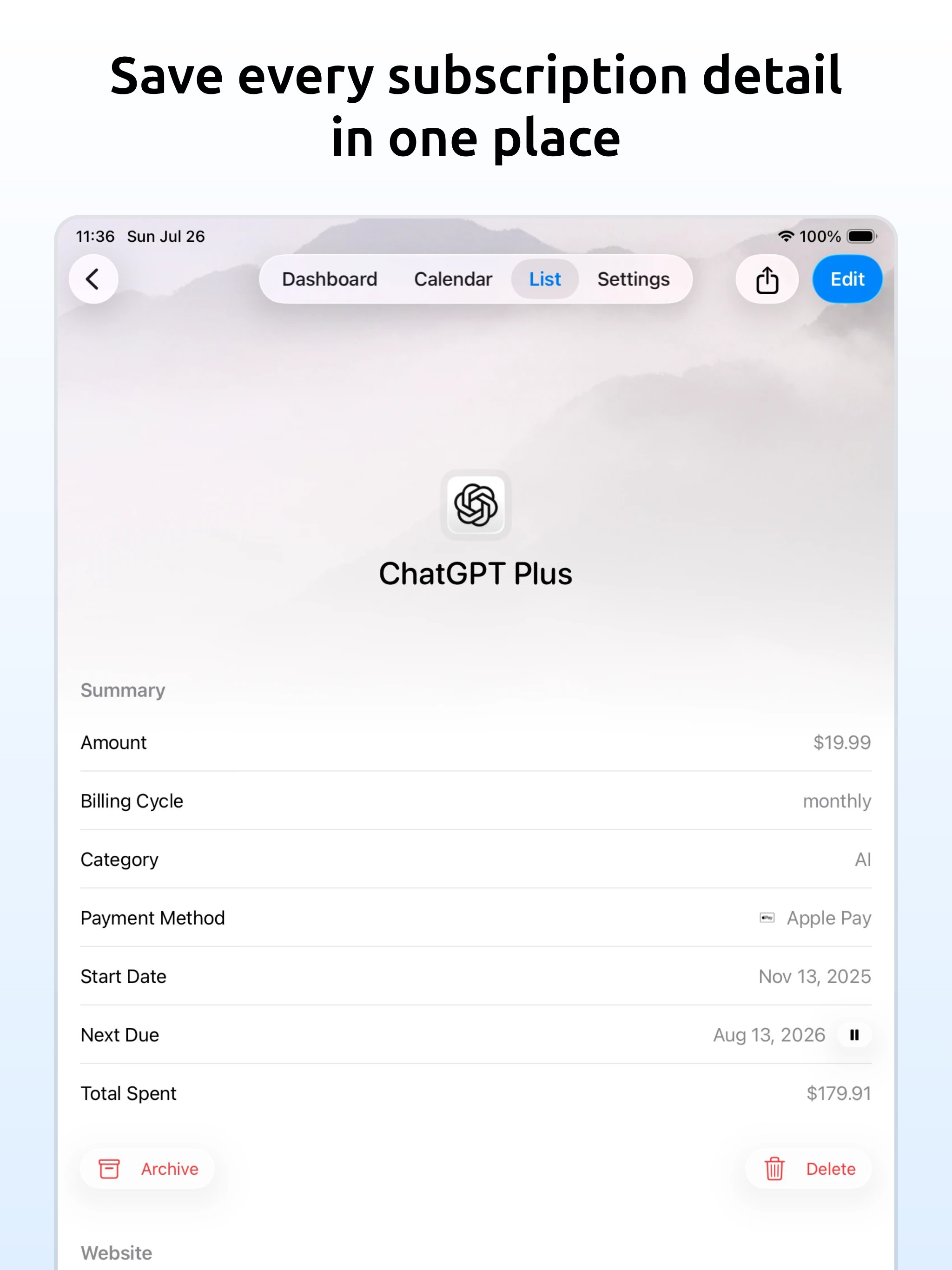 SubList: Subscription Tracker screenshot 19