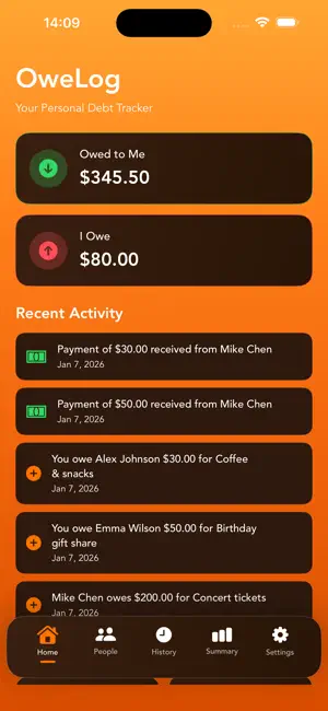 Log of Owe screenshot 1