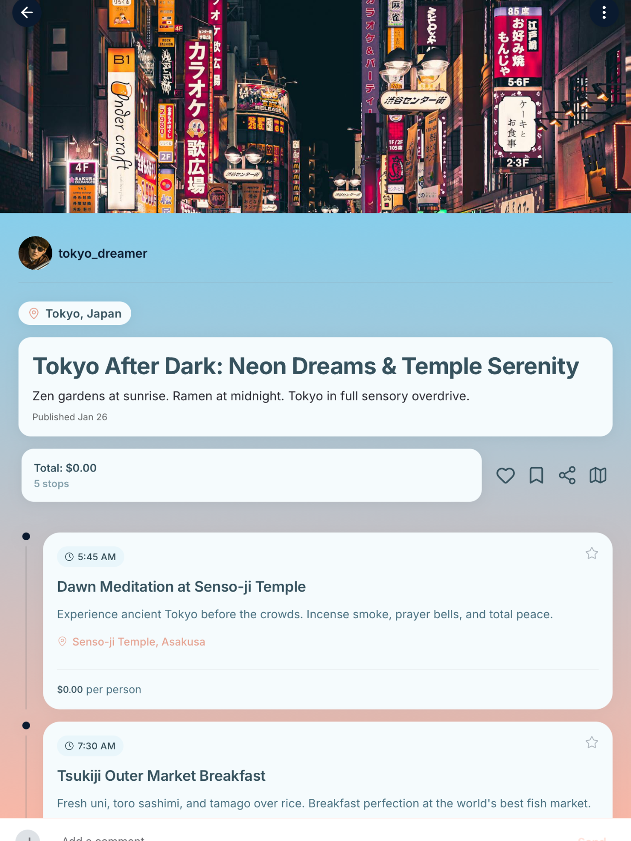 Where2: Social Itineraries