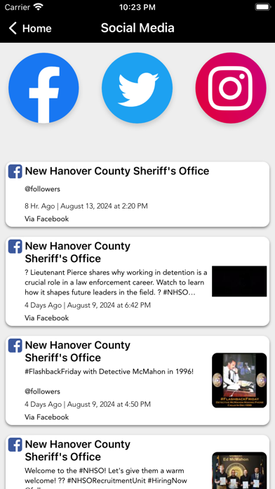 New Hanover County Sheriff NC Screenshot