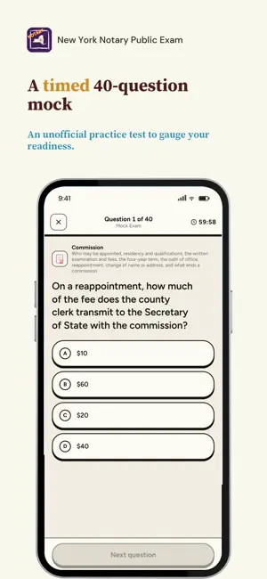 New York Notary Public Exam screenshot 3