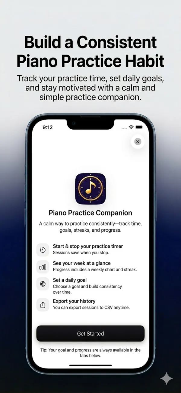 Screenshot #1 pour Piano Practice Companion
