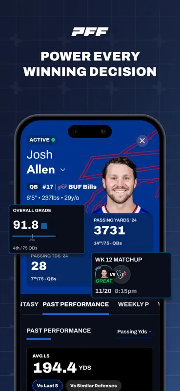 PFF: Betting & Fantasy Tools screenshot 1 of 6