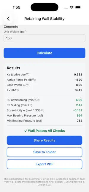 Civil Site Calculator screenshot 2