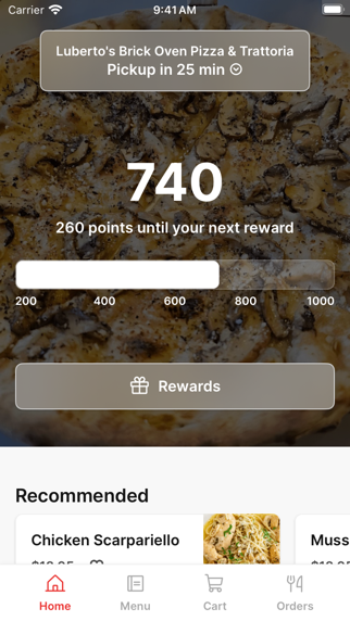 Luberto's Brick Oven Pizza iPhone screenshot 1 - Food & Drink app