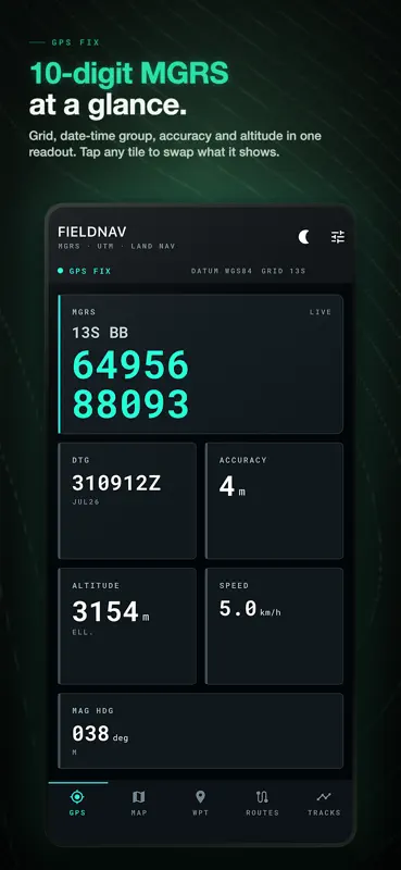 FieldNav: MGRS & UTM GPS screenshot 1 of 8