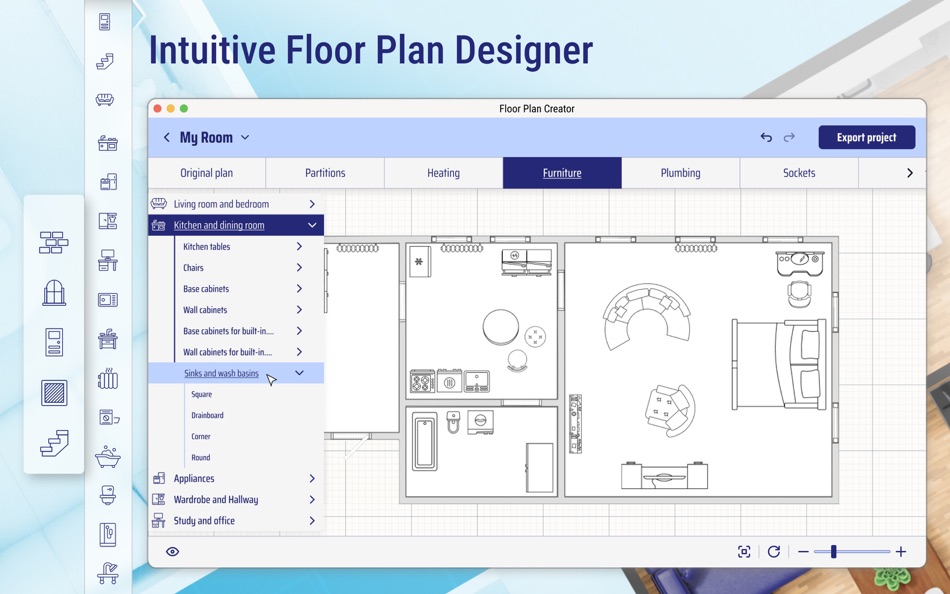 #1. Floor Plan Creator - AI Layout (macOS) Podle: Inspirit AI, LLC