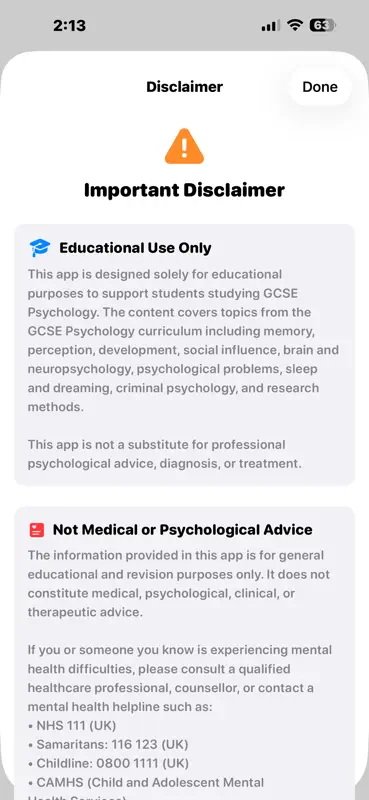 GCSE Psychology screenshot 6 of 7