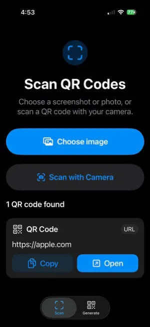 Scan QR from Image screenshot 4