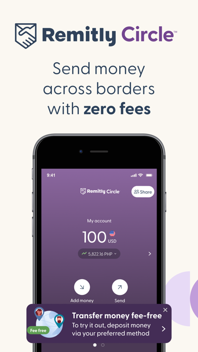 Remitly Circle: Global Account Screenshot