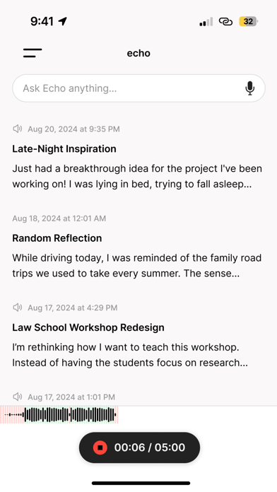 Echo | AI Notes Screenshot