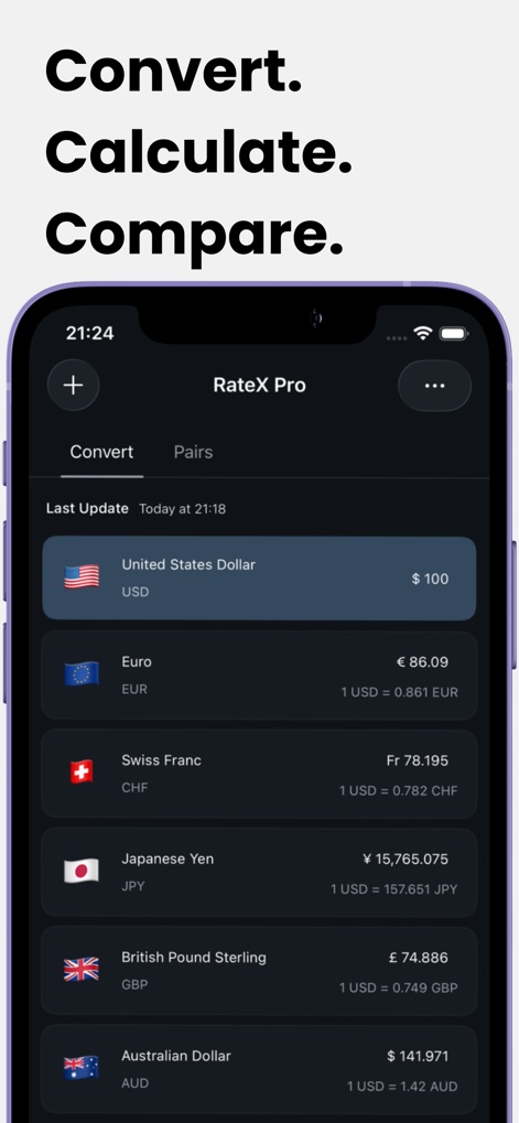 Currency Converter: RateX AI - Finance App | MWM