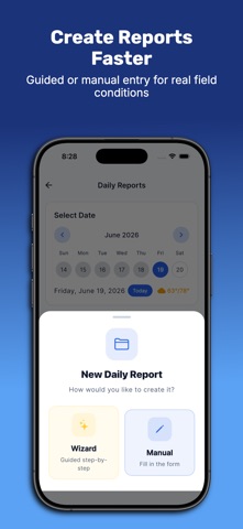 Site Field Log: DailyReportr+ iPhone screenshot