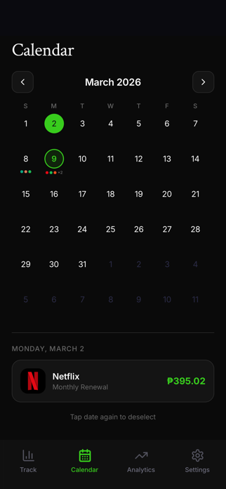 Subwise: Track Subscriptions Screenshot 5 of 6
