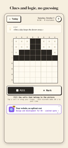 Pixalea: daily nonogram screenshot 2
