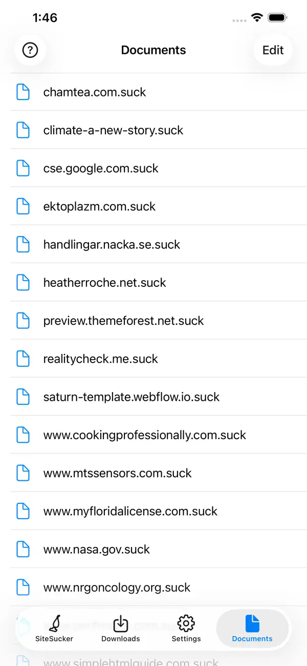 #4. SiteSucker (iOS) 来自: Rick Cranisky
