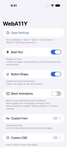 WebA11Y Screenshot 1 of 2