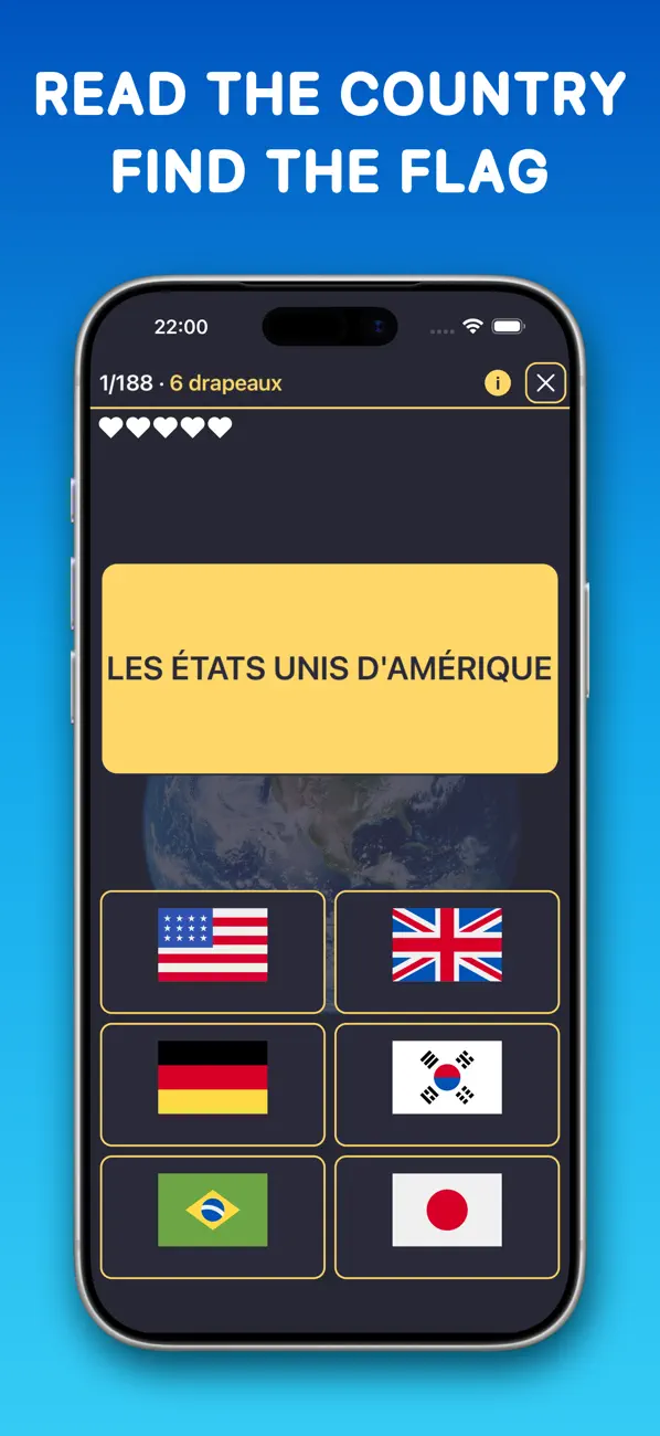 Screenshot #3 pour Drapeaux du monde Quiz fr-FR