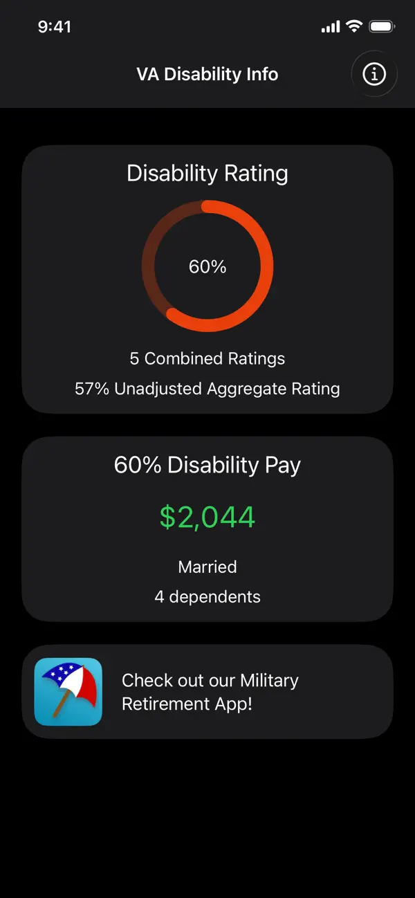 Screenshot #1 pour VA Disability Pay