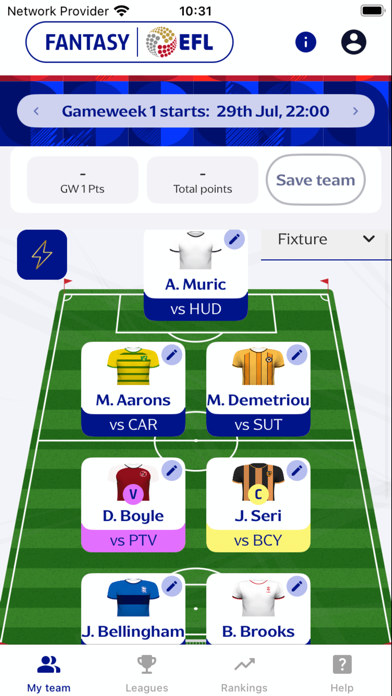 Fantasy EFL Official Screenshot