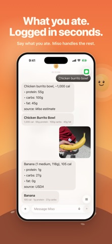 Miso: AI Nutrition Coach iPhone screenshot