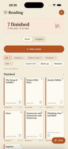 Oriora Reading iPhone screenshot