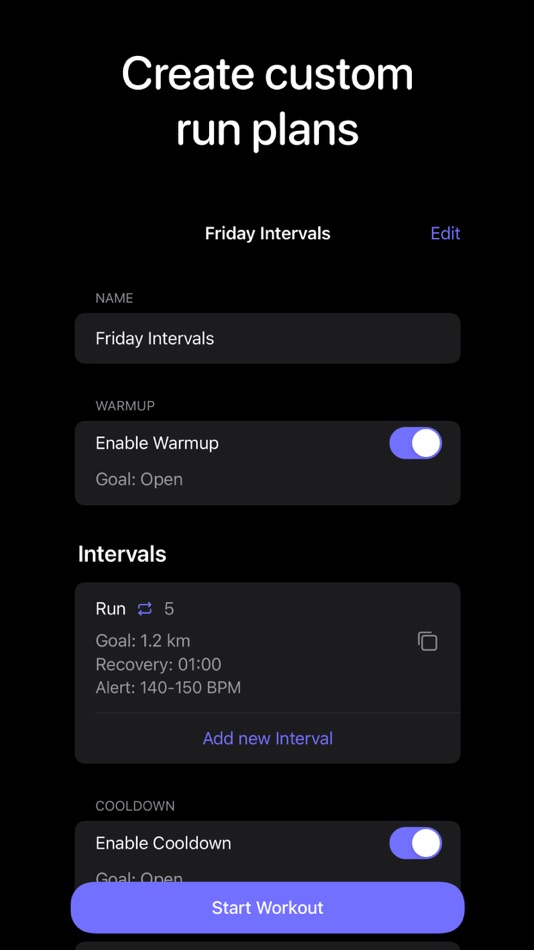 #1. Interval running: Run tracker (iOS) 由: Maxim Kazakov