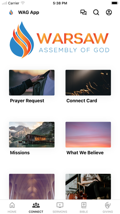 Warsaw Assembly of God App Screenshot