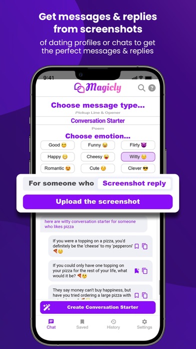 MAGICLY - AI Dating Chat Coach Screenshot
